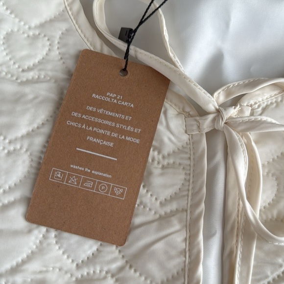 NWT Heart Quilted Embroidered tie vest medium - Picture 8 of 8